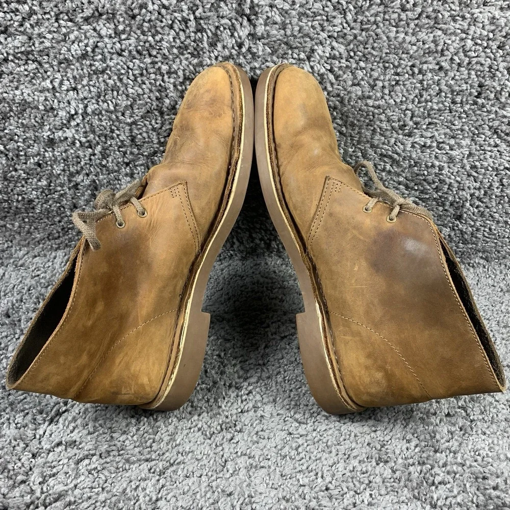 Clarks Buchacre II Brown Leather 2-Eye Chukka Boots shoes Men's 13